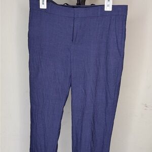 Banana Republic Dark Navy Straight-Leg Trousers